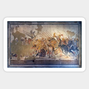 Battle of Alexander the Great and Darius III mosaic Sticker